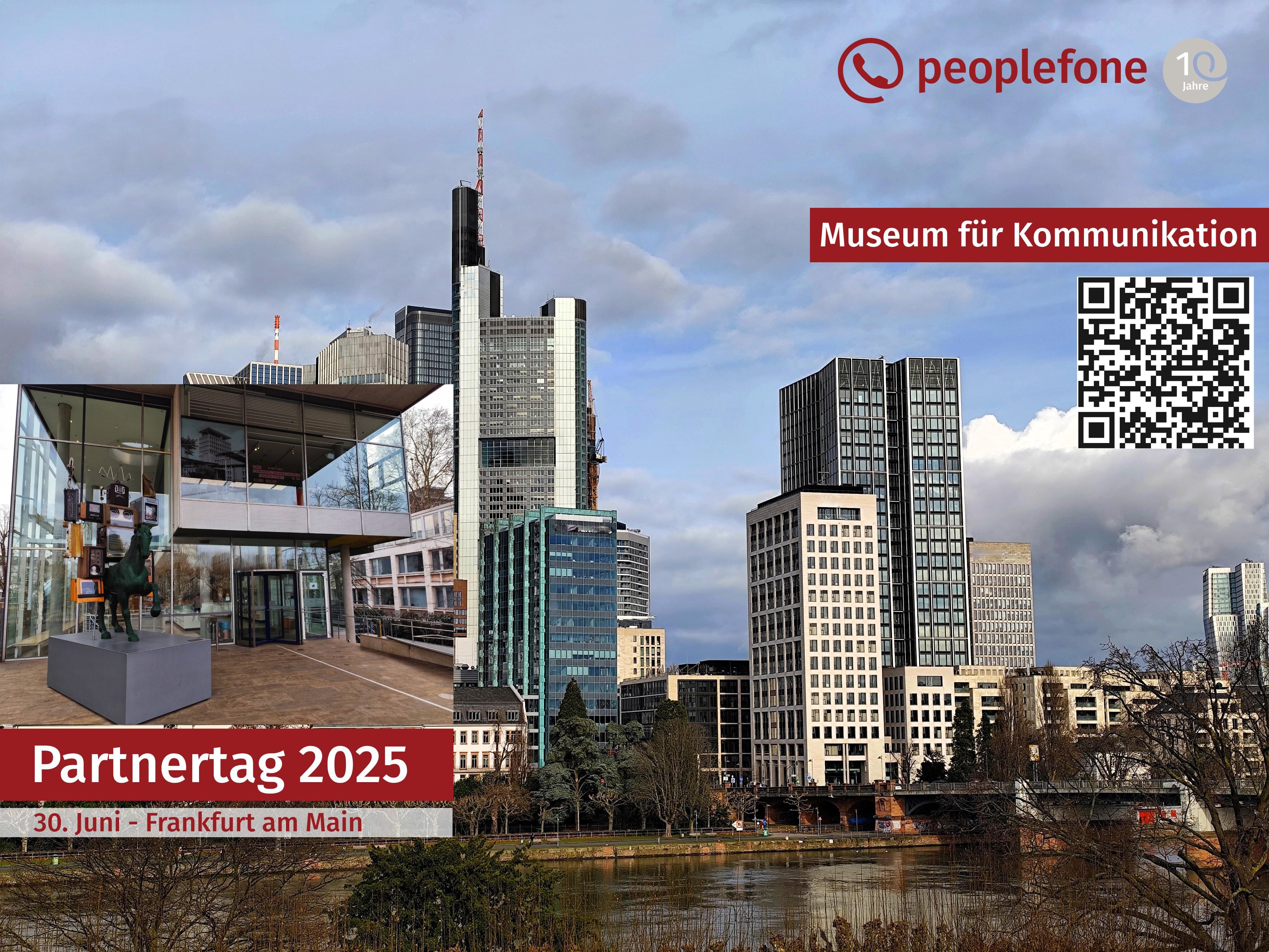 Banner zur Ankündigung Partnertag mit QR Code.