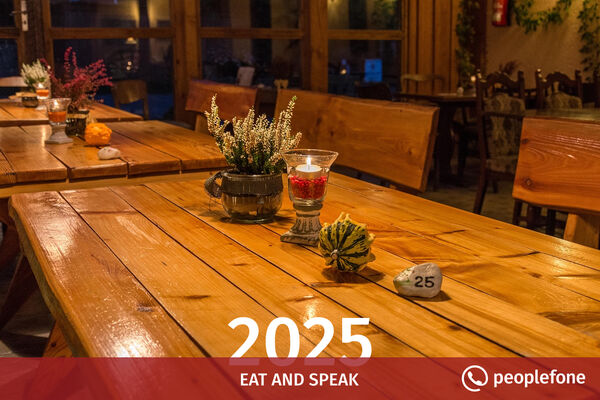 Eat and speak Banner 2025