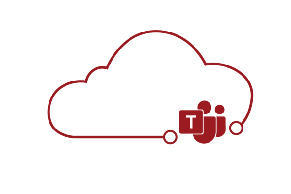 Icon Wolke mit Logo Microsoft Teams.